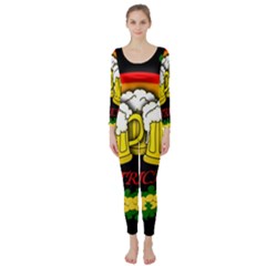 Beer Mugs Long Sleeve Catsuit by Valentinaart