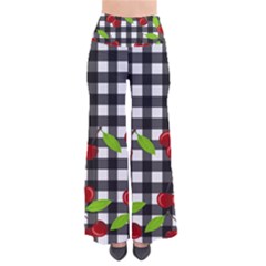 Cherries Plaid Pattern  Pants by Valentinaart