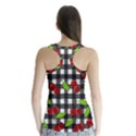 Cherries plaid pattern  Racer Back Sports Top View2