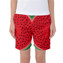 Watermelon Women s Basketball Shorts by Valentinaart