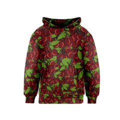 Cherry Pattern Kids  Pullover Hoodie by Valentinaart