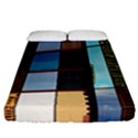 Glass Facade Colorful Architecture Fitted Sheet (California King Size) View1