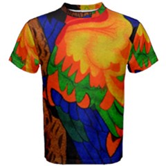 Parakeet Colorful Bird Animal Men s Cotton Tee by Nexatart