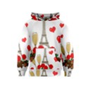 Romance in Paris Kids  Pullover Hoodie View1