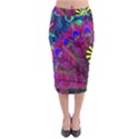 Peacock Abstract Digital Art Midi Pencil Skirt View1