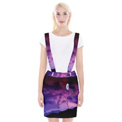 Purple Sky Suspender Skirt by Nexatart