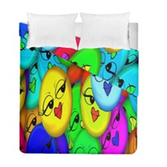 Smiley Girl Lesbian Community Duvet Cover Double Side (full/ Double Size) by Nexatart