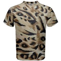 Tiger Animal Fabric Patterns Men s Cotton Tee by Nexatart