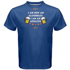 Blue I Am Not An Alcoholic  Men s Cotton Tee by FunnySaying