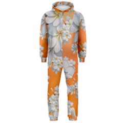 Flowers Background Backdrop Floral Hooded Jumpsuit (men)  by Amaryn4rt