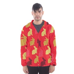 Hare Easter Pattern Animals Hooded Wind Breaker (men) by Amaryn4rt