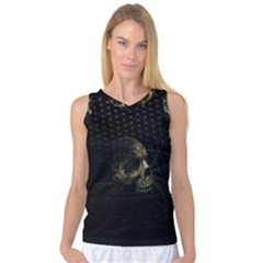 Skull Fantasy Dark Surreal Women s Basketball Tank Top by Amaryn4rt