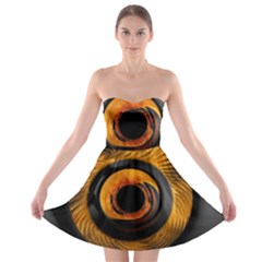 Fractal Mathematics Abstract Strapless Bra Top Dress by Amaryn4rt