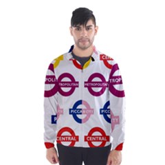 Underground Signs Tube Signs Wind Breaker (men) by Amaryn4rt