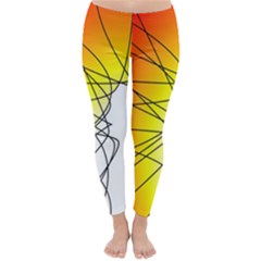 Spirituality Man Origin Lines Classic Winter Leggings by Amaryn4rt