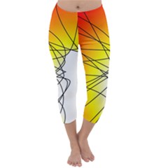 Spirituality Man Origin Lines Capri Winter Leggings  by Amaryn4rt