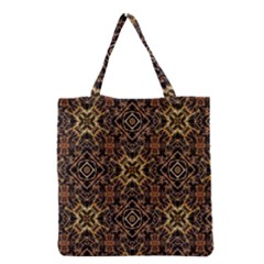 Tribal Geometric Print Grocery Tote Bag by dflcprints