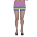 Easter Chevron Pattern Stripes Skinny Shorts View1