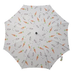 Rabbit Carrot Pattern Weft Step Hook Handle Umbrellas (small) by Amaryn4rt