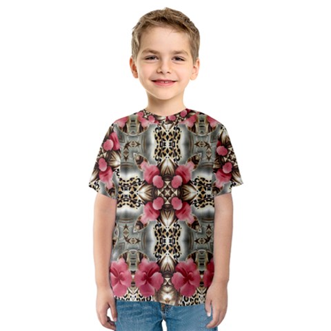 Flowers Fabric Kids  Sport Mesh Tee by Amaryn4rt