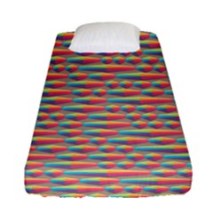 Background Abstract Colorful Fitted Sheet (single Size) by Amaryn4rt