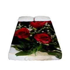 Red Roses Roses Red Flower Love Fitted Sheet (full/ Double Size) by Amaryn4rt