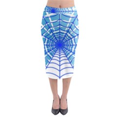 Cobweb Network Points Lines Midi Pencil Skirt by Amaryn4rt