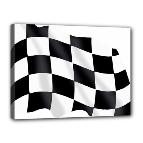 Flag Chess Corse Race Auto Road Canvas 16  X 12  by Amaryn4rt