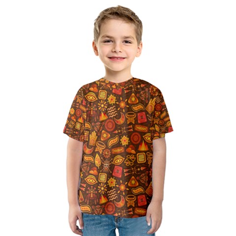 Pattern Background Ethnic Tribal Kids  Sport Mesh Tee by Amaryn4rt