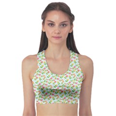 Flowers Roses Floral Flowery Sports Bra by Amaryn4rt