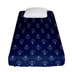 Anchor Pattern Fitted Sheet (single Size) by Amaryn4rt