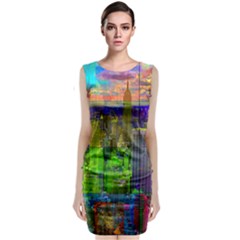 New York City Skyline Classic Sleeveless Midi Dress by Amaryn4rt