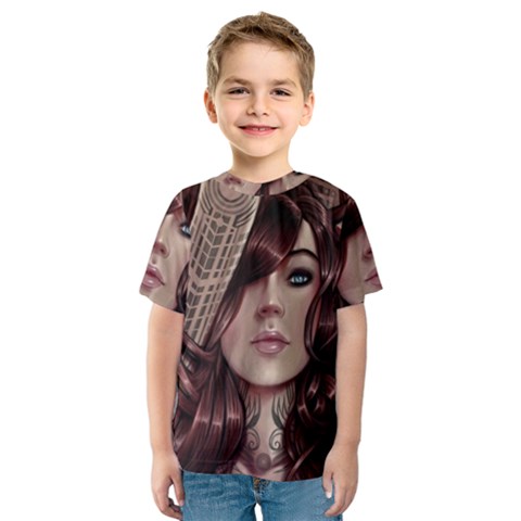 Beautiful Women Fantasy Art Kids  Sport Mesh Tee by Amaryn4rt