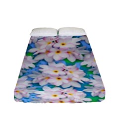 Plumeria Bouquet Exotic Summer Pattern  Fitted Sheet (full/ Double Size) by BluedarkArt