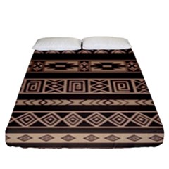 Ethnic Pattern Vector Fitted Sheet (king Size) by Amaryn4rt