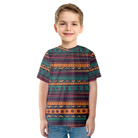 Ethnic Style Tribal Patterns Graphics Vector Kids  Sport Mesh Tee by Amaryn4rt