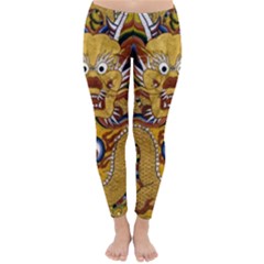 Chinese Dragon Pattern Classic Winter Leggings by Amaryn4rt