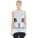 Cute White Cat Blue Eyes Face Side Drop Tank Tunic View2