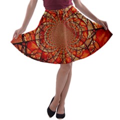 Dreamcatcher Stained Glass A-line Skater Skirt by Amaryn4rt