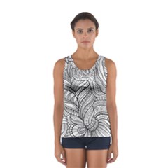 Zentangle Art Patterns Women s Sport Tank Top  by Amaryn4rt