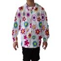 Colorful Floral Flowers Pattern Hooded Wind Breaker (Kids) View1