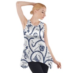 Fish Pattern Side Drop Tank Tunic by Simbadda