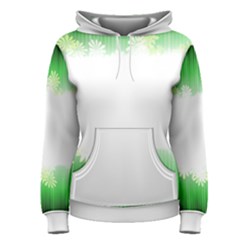 Green Floral Stripe Background Women s Pullover Hoodie by Simbadda