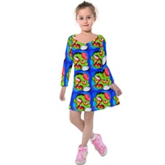 Zombies Kids  Long Sleeve Velvet Dress by boho