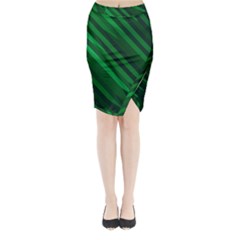 Abstract Blue Stripe Pattern Background Midi Wrap Pencil Skirt by Simbadda