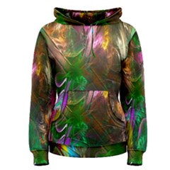 Fractal Texture Abstract Messy Light Color Swirl Bright Women s Pullover Hoodie by Simbadda