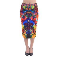 Breath Of Life Velvet Midi Pencil Skirt by AlmightyPsyche