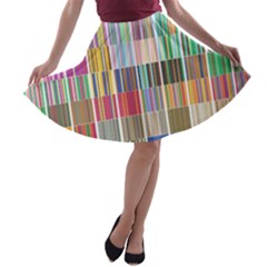 Overlays Graphicxtras Patterns A-line Skater Skirt by Simbadda