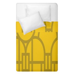 The Michigan Pattern Yellow Duvet Cover Double Side (single Size) by Simbadda