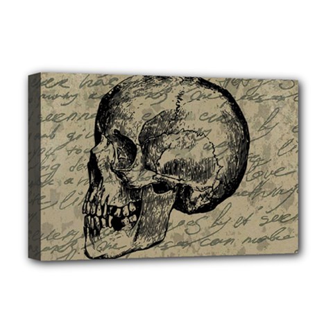 Skull Deluxe Canvas 18  X 12   by Valentinaart